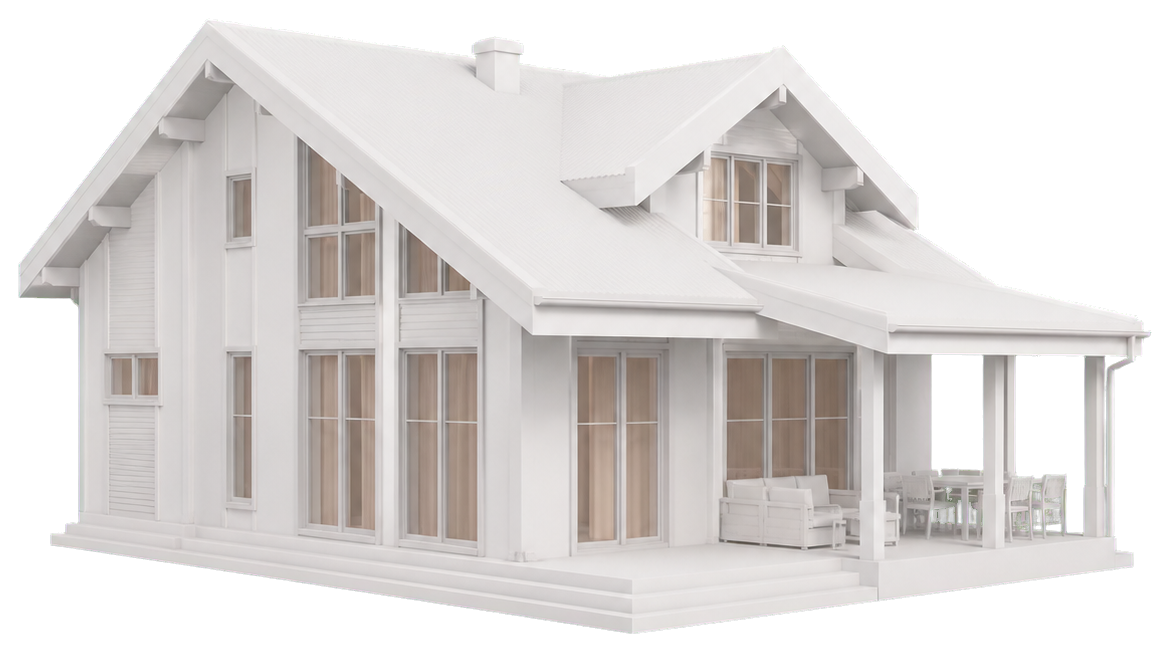 BIM-модель дома с выбранным элементом